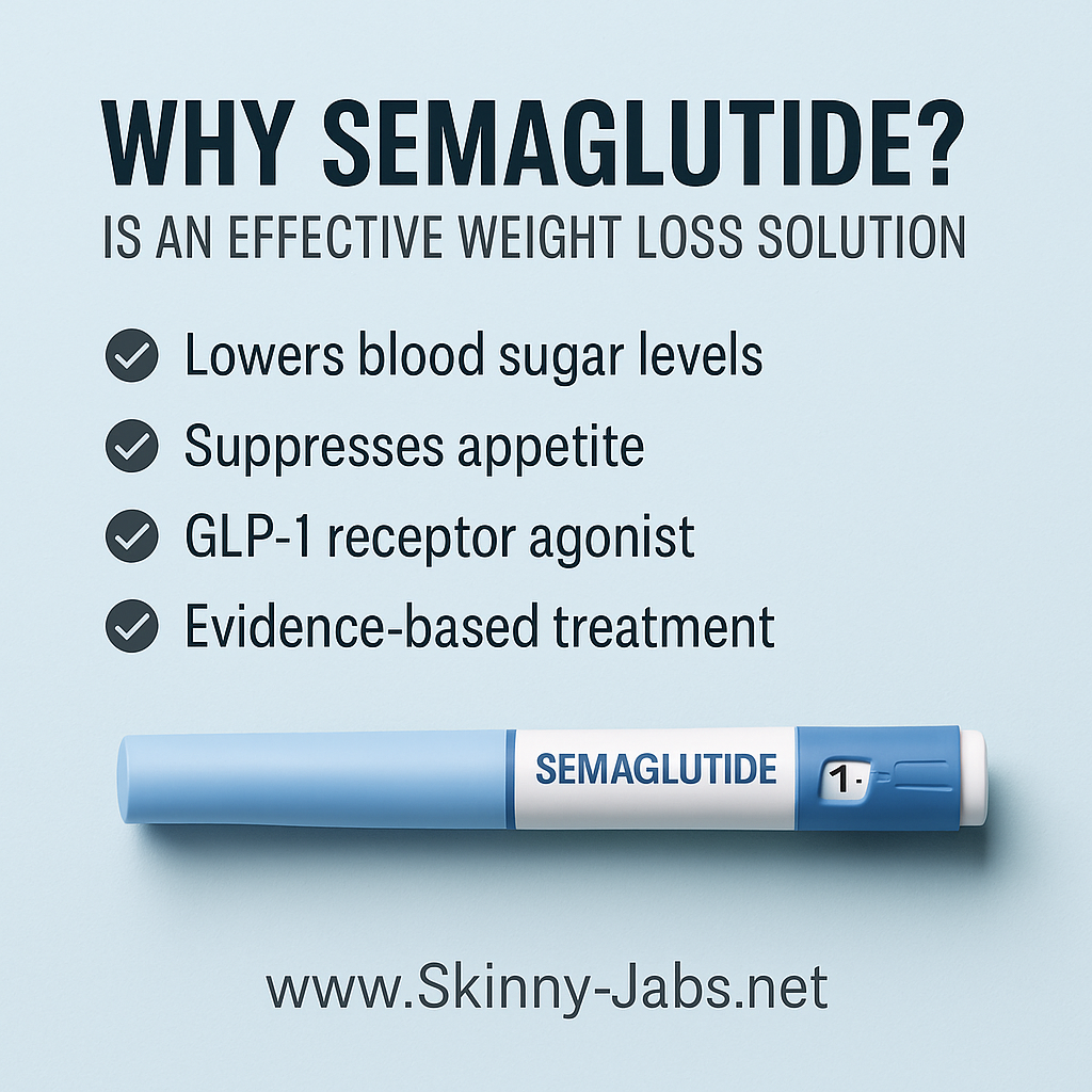 Learn why Semaglutide is the medically supported weight loss solution people trust. Discover how it controls appetite, stabilises blood sugar, and helps fight insulin resistance at Skinny-Jabs.net.